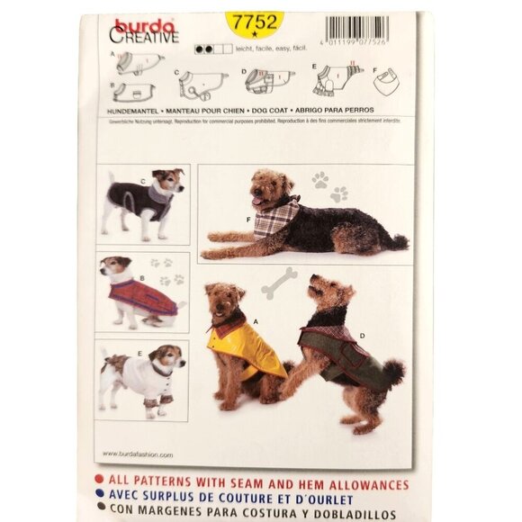 Simplicity Burda Sewing Patterns For Pets Dog Clothes Beds & Cat Toys Lot Of 4 - Picture 3 of 9